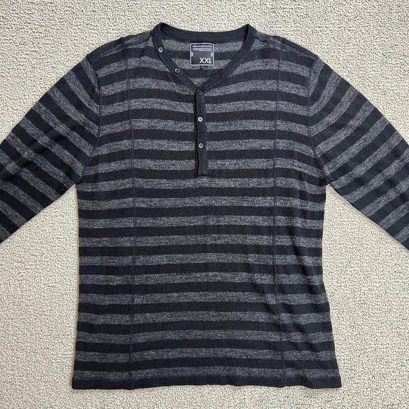 Urban Behavior Henley Sweater Acrylic/Wool Blend Striped size XXL - Picture 1 of 7